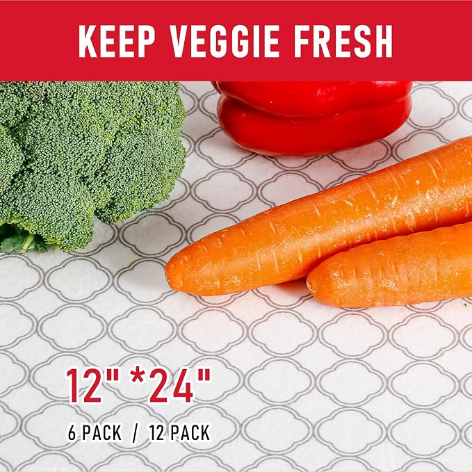 Cooyes Felt Shelf Liners for Drawer & Kitchen Cabinet, 12 Pack, Non Slip Fridge - Image 5