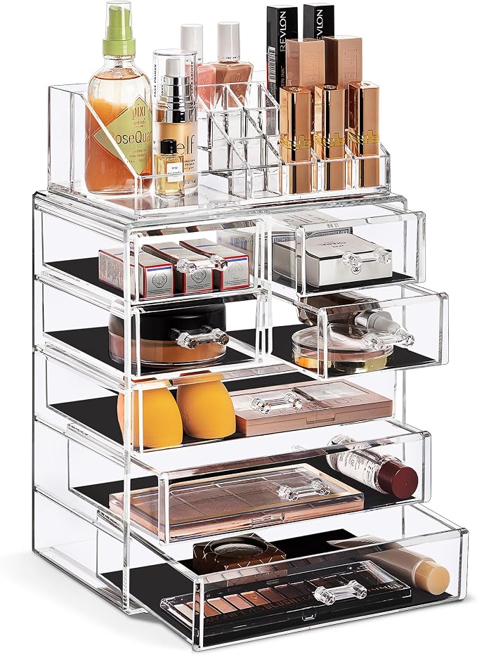 Sorbus Acrylic Makeup Organizer Set, 7-Drawer Vanity & Countertop Cosmetic by Sorbus