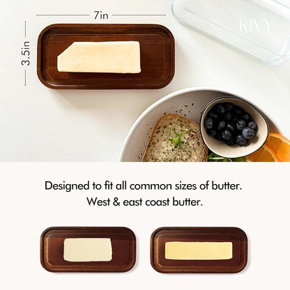 KIVY Glass butter dish with airtight lid that keeps butter soft - Image 3