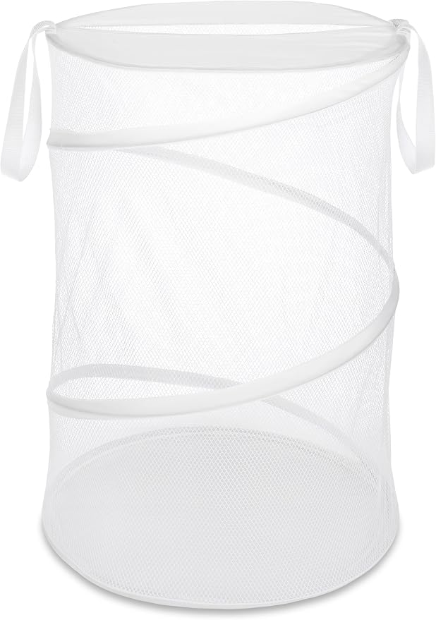 Whitmor 18" Collapsible Laundry Hamper White by Whitmor