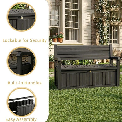 EFU Outdoor Storage Bench, Outdoor Bench - Image 6