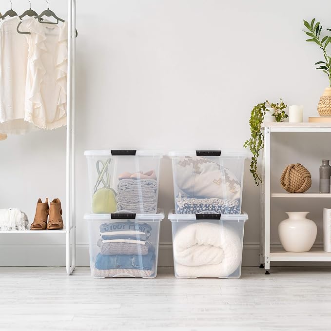 IRIS USA 72 Qt Stackable Plastic Storage Bins - Image 7