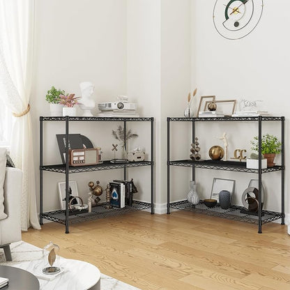DurayLoly 35.6"W 3-Tier Metal Shelving, Adjustable Storage Shelves, Kitchen | - Image 7