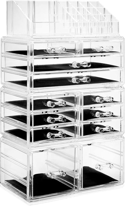 Casafield Acrylic Cosmetic Makeup Organizer & Jewelry Storage Display Case by Casafield