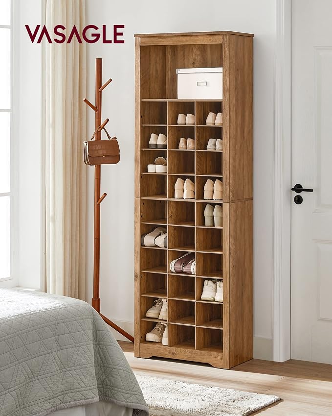 VASAGLE Shoe Storage Cabinet, 10 Tier Shoe Rack Organizer, Holds Up to 30 Pairs - Image 2