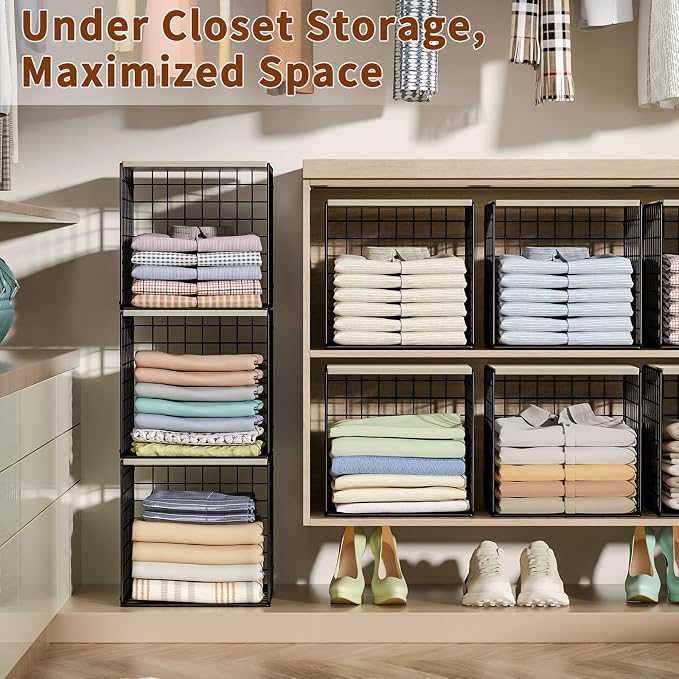 3PCS Stackable Closet Organizers and Storage, Shelves - Image 5