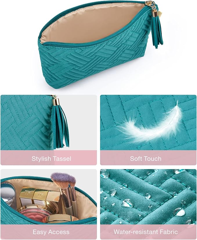 BAGSMART Small Makeup Bag, Elegant Cosmetic Pouch - Image 7