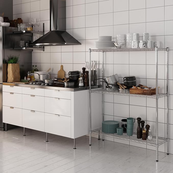 14" Deep x 42" Wide x 54" Height Wire Shelving Kit | 3-Tier | NSF Commercial - Image 2
