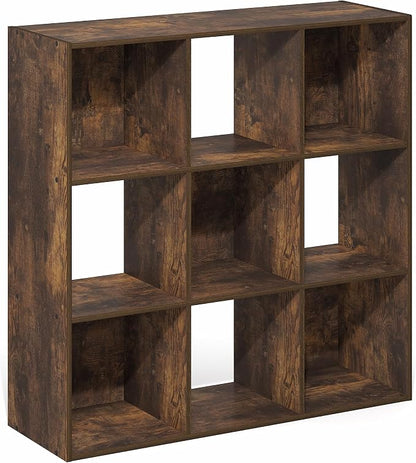 Furinno PELLI Book Shelf, 9-Cube Bookshelf, 3x3 Cube Storage Organizer Bookcase - Image 7