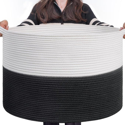 INDRESSME Large Cotton Rope Baskets by INDRESSME