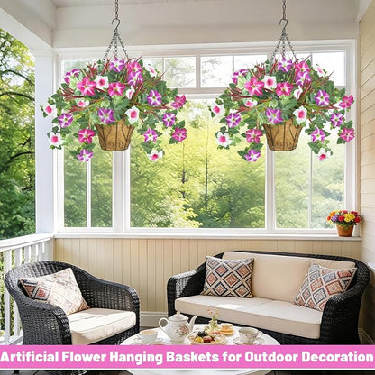 Artificial Flowers Hanging Baskets - Image 2