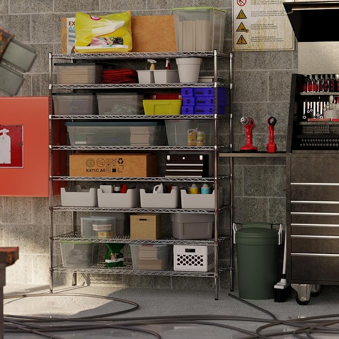 21" Deep x 54" Wide x 74" Height Wire Shelving Kit | 8-Tier | NSF Commercial - Image 8