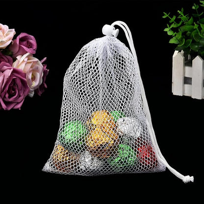 TecUnite 10 Pcs Mesh Bags Drawstring Laundry Bags Large Nylon Mesh Gift - Image 5