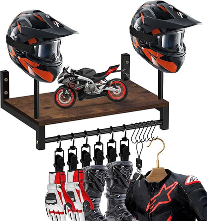 Motorcycle Helmet Rack Wall Mount, Helmet Holder by Storystore