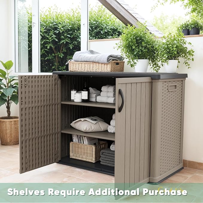Devoko Shelf of Outdoor Storage Cabinet - Image 6