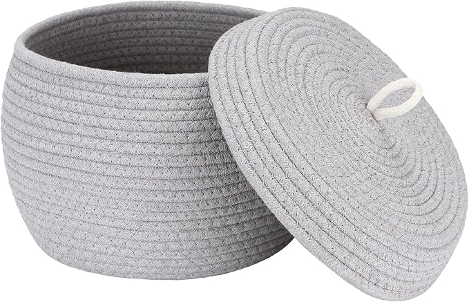 Sea Team Round Cotton Rope Storage Basket by SeaTeam