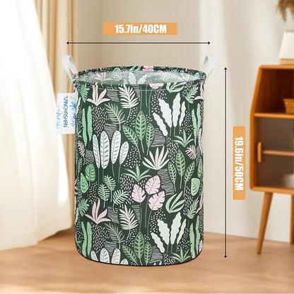 LANGYASHAN Laundry Basket Canvas Fabric Collapsible Organizer Basket - Image 2