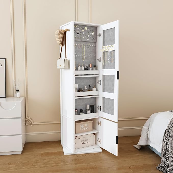 Montary 360° Rotating Makeup & Jewelry Cabinet - Image 3