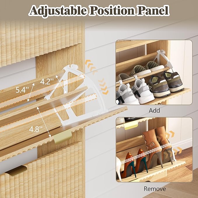 HUANLEGO Shoe Cabinet Storage for Entryway - Image 7