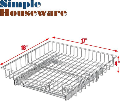 Simple Houseware Under Cabinet Pull Out Sliding Shelf Drawer, 18Dx17W | - Image 2