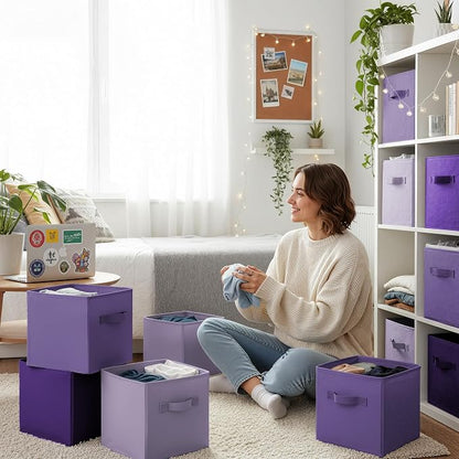 GRANNY SAYS 11 Inch Cube Storage Bins, 6 Pack Cube Storage Organizer - Image 2