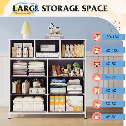 WLIVE 9 Drawer Dresser, Fabric Storage Tower - Image 4