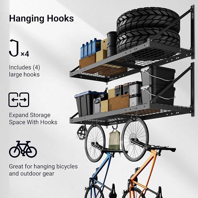 FLEXIMOUNTS 2-Pack 2x4ft Garage Wall Shelving - Image 5