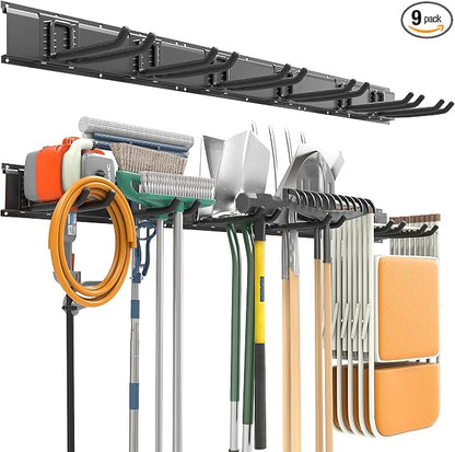 EVERHANGER Garage Tool Storage Organizer, Wall Mount Garden Tool Rack by EVERHANGER