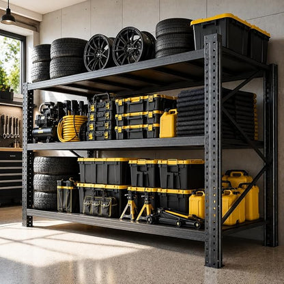 67" W Heavy Duty Garage Shelving, 6000 LBS Metal Storage Shelves by BEESTMUEBLE