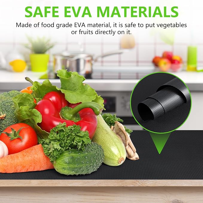 Black Shelf Liners for Kitchen Cabinets Non Adhesive Drawer Liner for Bathroom - Image 6