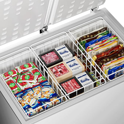 16.5 Inch Chest Freezer Organizer Storage Baskets Bins Metal Wire, Settle - Image 6