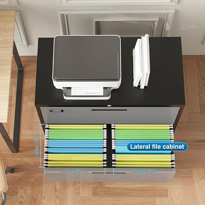 4 Drawer File Cabinet, Lateral Filing Cabinets - Image 6