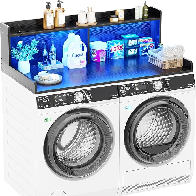 Aheaplus Washer and Dryer Countertop, 2-Tier Laundry Countertop Cover by Aheaplus
