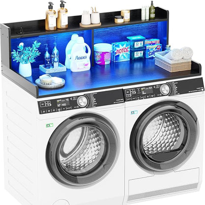 Aheaplus Washer and Dryer Countertop, 2-Tier Laundry Countertop Cover by Aheaplus