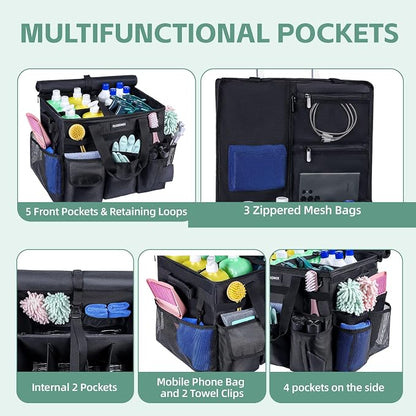 Large Rolling Cleaning Caddy Bag - Image 6