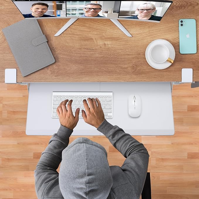 ETHU Keyboard Tray Under Desk, Pull Out Keyboard & Mouse Tray - Image 8