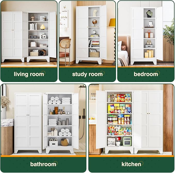 Letaya 71" H Metal Storage Cabinet - Image 7