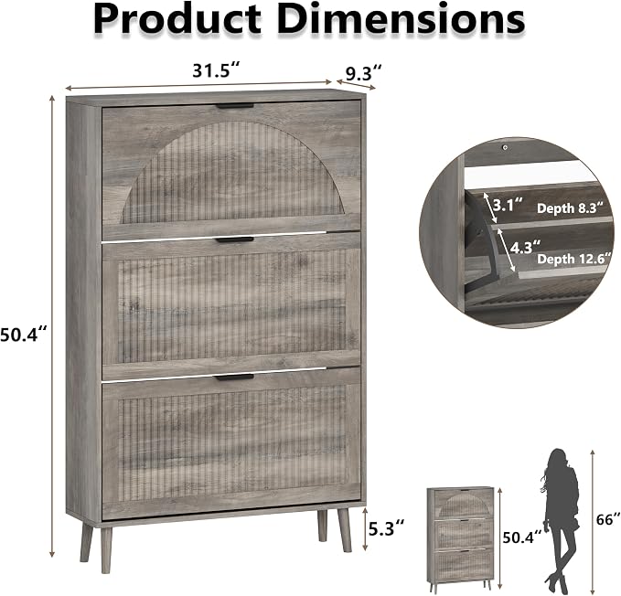 BORNOON Shoe Cabinet for Entryway - Image 2