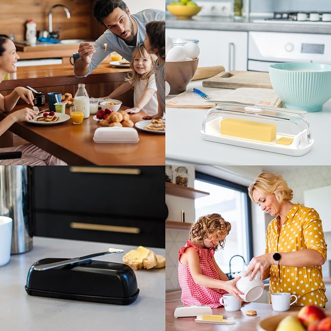 Butter Hub Butter Dish with Lid and Knife, Magnetic Butter Keeper, Easy Scoop - Image 6