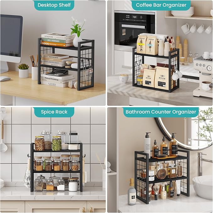ELITEROO Desk Shelf Organizer, 2 Tier Desktop Bookshelf - Image 8