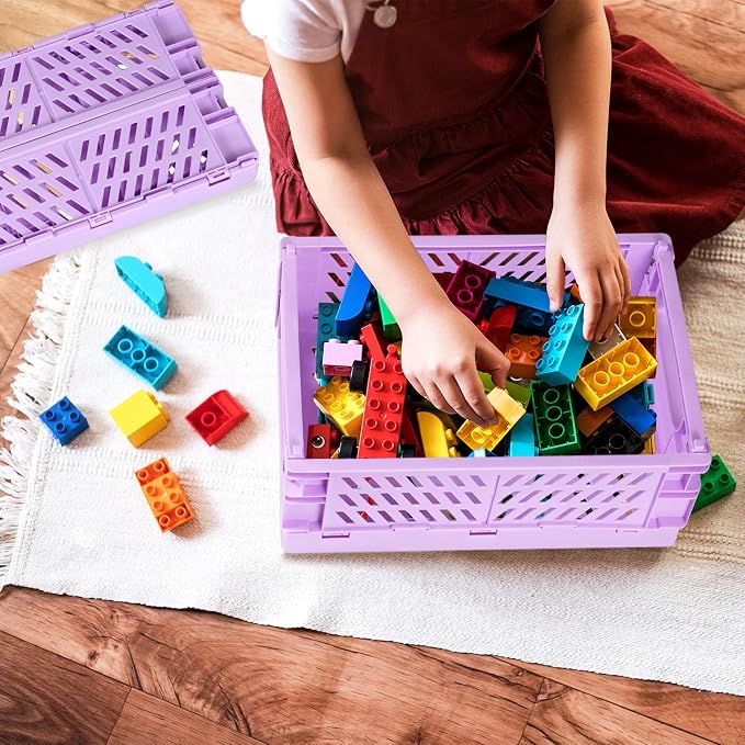 Tixill 2-Pack Mini Foldable Plastic Baskets - Image 8