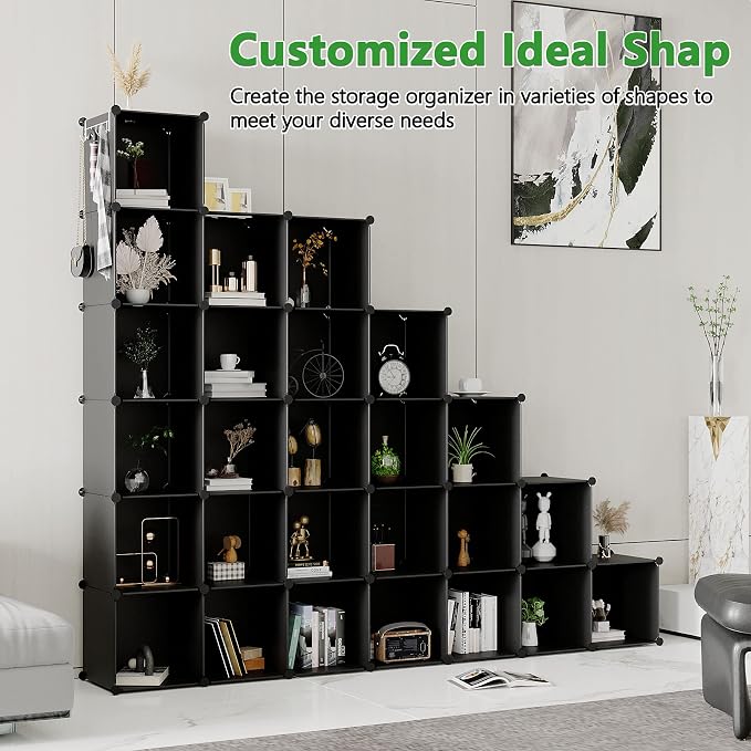 C&AHOME Cube Storage Organizer, 30-Cube Shelves Units, Closet Cabinet, DIY - Image 5