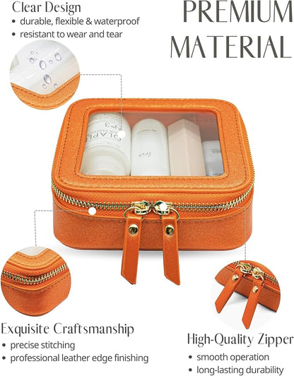 Popvibe Clear Makeup Bag Travel Cosmetic Case Transparent Toiletry Bag - Image 2