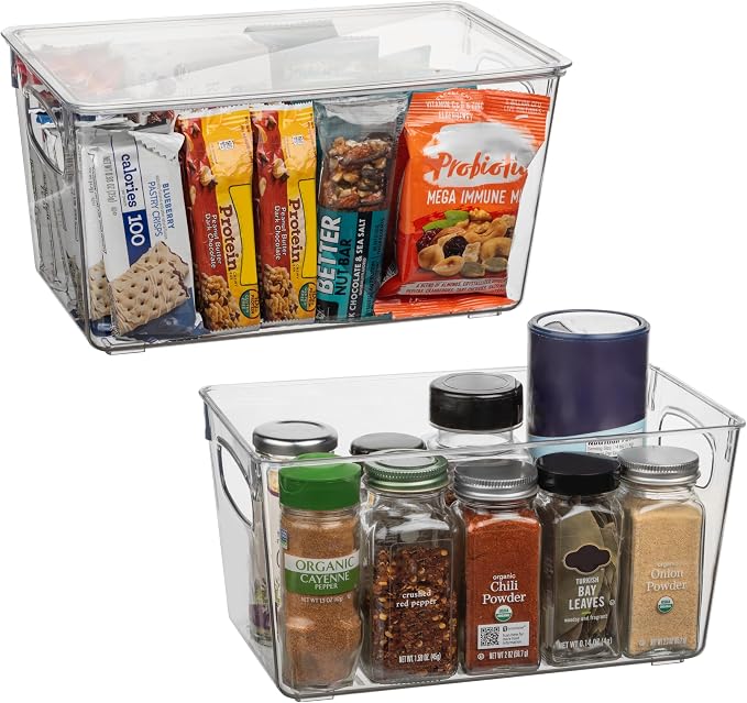 CLEARSPACE Plastic Pantry Organization and Storage Bins by ClearSpace