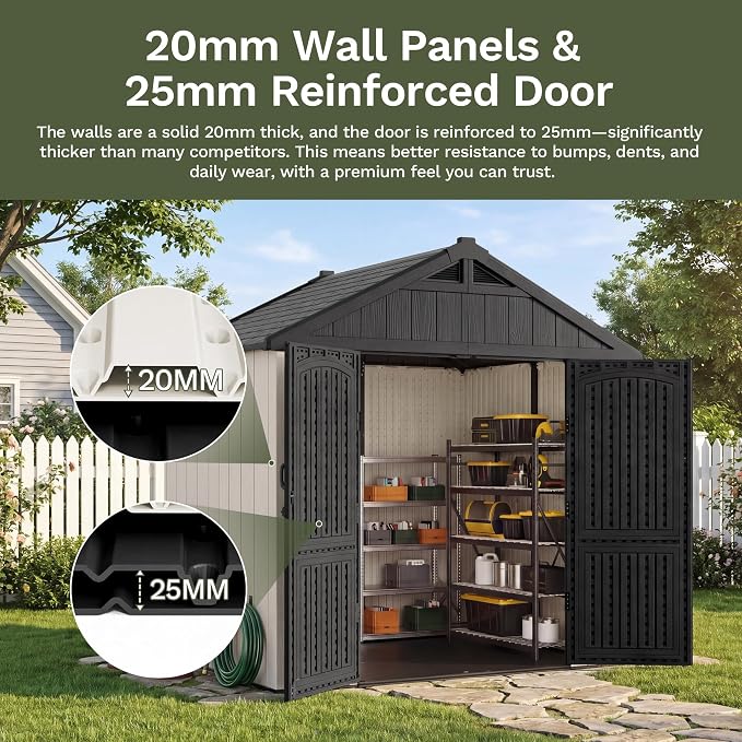Devoko Plastic Outdoor Storage Shed - Image 6