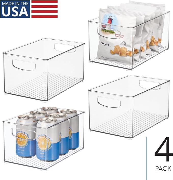 iDesign Stackable Clear Plastic Bin, - Image 2