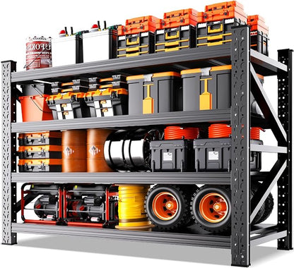 5000LBS Heavy Duty Storage Shelves, 4 Tier Garage Shelving Metal Shelving Unit by OrganizingStorageAssistant