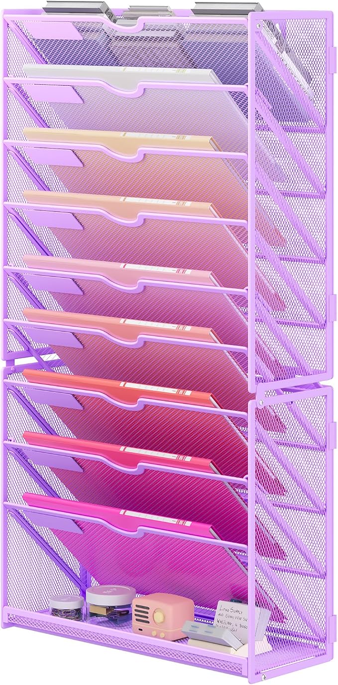 Lavatino Hanging Wall File Folders Organizer by Lavatino