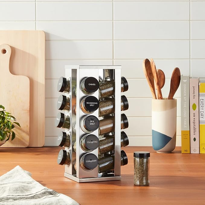Kamenstein 20 Jar Heritage Revolving Countertop Spice Rack Organizer - Image 2