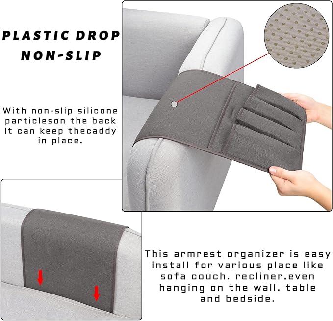 NB Sofa Armrest Organize remote holder bedside caddy organizer - Image 5